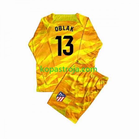 Billiga Fotbollströjor Atlético Madrid Jan Oblak 13 Målvakt Barn Orange 2023/24 Långärmad